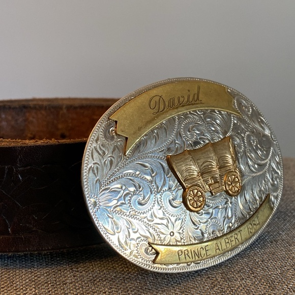 Vtg Western Montana Silversmiths Belt Buckle - Picture 5 of 6